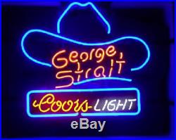 New Bud Light George Strait Budweiser Beer Neon Sign 20"x16" 