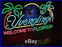 New Yuengling Welcome to Florida Beer Pub Bar Beach Neon Sign 24/"x20/"