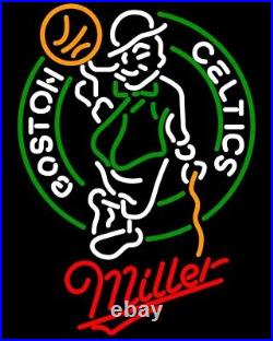 14 Vivid Miller Boston Celtics LED Neon Sign Light Lamp Cute Bar Beer Bright
