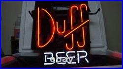 17 Orange Duff Beer White Glass Neon Sign Store Bar Man Cave Glass Wall Decor