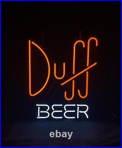 17 Orange Duff Beer White Glass Neon Sign Store Bar Man Cave Glass Wall Decor