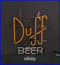 17 Orange Duff Beer White Glass Neon Sign Store Bar Man Cave Glass Wall Decor