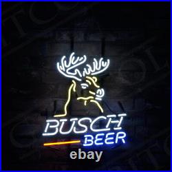 17 Stag Busch Beer Store Decor Room Neon Sign Glass Gift Custom Beer Pub