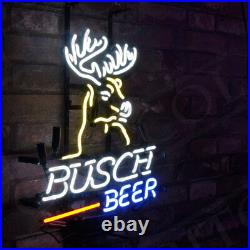 17 Stag Busch Beer Store Decor Room Neon Sign Glass Gift Custom Beer Pub