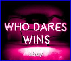 17 Who Dares Wins Pink Acrylic Neon Sign Light Lamp Visual Beer Bar Club JY 17 Who Dares Wins Pink Acrylic Neon Sign Light Lamp Visual Beer Bar Club JY
