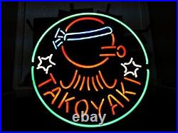 17''x17 TAKOYAKI Japanese Snack Neon Sign Light Lamp Beer Visual Bar Decor L381