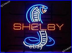 17X14 Rare Shelby Cobra Snake Mustang Real Neon Sign Beer Bar Light FAST SHIP