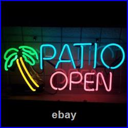 17x14 Patio Open Palm Tree Acrylic Neon Sign Lamp Light Visual Beer Bar L1546