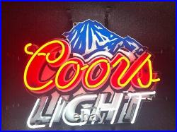 17x14 Snow Mountain Beer Neon Sign Light Lamp With HD Vivid Printing Bar JY