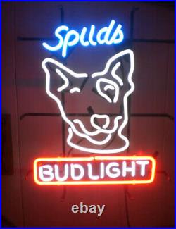 17x14 Spuds Mackenzie Beer Neon Sign Light Lamp Artwork Bar Decor Handmade