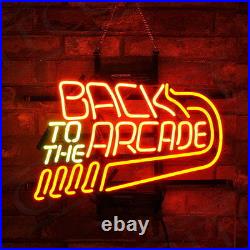 17x14Back to the Arcade Neon Sign Light Beer Bar Pub Game Room Wall Hanging