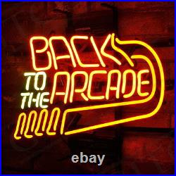 17x14Back to the Arcade Neon Sign Light Beer Bar Pub Game Room Wall Hanging