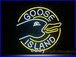 17x14GOOSE ISLAND Neon Sign Light Beer Bar Pub Wall Decor Visual Artwork Gift