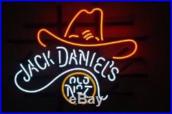 17x14Jack Daniels Old No. 7 Cowboy Neon Sign Light Beer Bar Pub Wall Deocr Gift