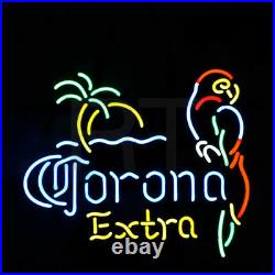 17x14Parrot Corona Extra Neon Sign Light Beer Bar Pub Wall Decor Art Visual