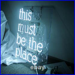 17x14This Must Be The Place Neon Sign Light Beer Bar Pub Wall Hanging Artwork