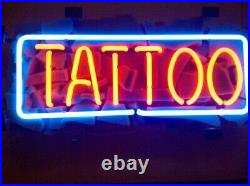 17x8 Tattoo Body Piercing Neon Sign Lamp Pub Beer Light Bar Artwork Display
