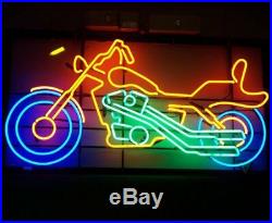 18x14Motorcycle Neon Sign Light Beer Bar Pub Clue Studio Home Room Wall Decor