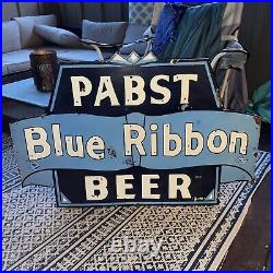 1940s Pabst Blue Ribbon Beer Neon Porcelain Sign