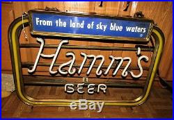 1950's HAMM'S beer NEON LIGHTED SIGN MINNESOTA