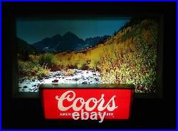 1950s Vtg Coors Beer Lighted Motion Sign Lamp Golden Colorado Neon Products Inc