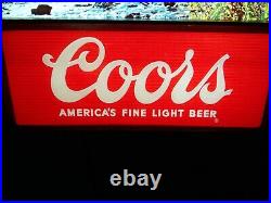 1950s Vtg Coors Beer Lighted Motion Sign Lamp Golden Colorado Neon Products Inc