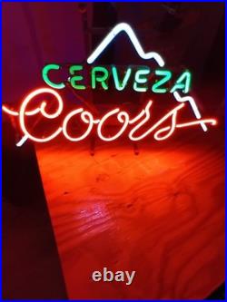 1985 Coors Cerveza Bar Neon Light Made In Hong Kong