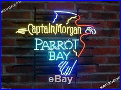 19X15 New Captain Morgan Parrot Bay Beer Bar Real Neon Light Sign FREE SHIPPING