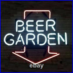 19x15Beer Garden Arrow Neon Sign Light Bar Pub Wall Hanging Nightlight Artwork