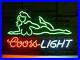 19x15COORS-LIGHT-WOMAN-Neon-Sign-Light-Beer-Bar-Pub-Wall-Hanging-Real-Glass-01-bf