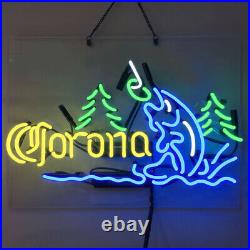 19x15Corona Fishing Neon Sign Light Beer Bar Pub Wall Hanging Handcraft Art