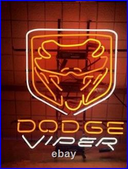 19x15Dodge Viper Ram Auto Car Jeep Neon Sign Light Beer Bar Pub Handcraft Art
