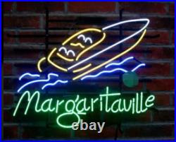 19x15Margaritaville Speed Boat Neon Sign Light Beer Bar Pub Wall Hanging Decor
