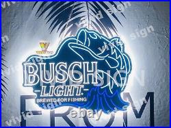 20 Busch Light Beer Bass Fish Brewed 2D LED Vivid Printing Neon Sign Light Lamp