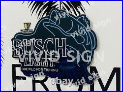 20 Busch Light Beer Bass Fish Brewed 2D LED Vivid Printing Neon Sign Light Lamp