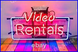 20x14 Video Rentals Neon Sign Light Lamp Visual Collection Beer Bar L2609