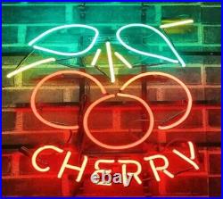 20x16 Cherry Neon Sign Light Lamp Business Bar Beer Glass Artwork Gift LY