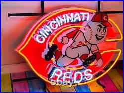 20x16 Cincinnati Reds Neon Sign Visual Artwork With HD Vivid Printing Beer LY