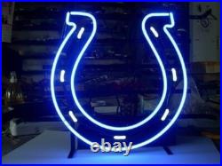 20x16 Indianapolis Colts Neon Sign Lamp Light Visual Bar Beer Collection L1038
