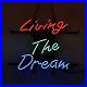 20x16-Living-The-Dream-Neon-Sign-Light-Lamp-Business-Bar-Beer-Glass-Gift-LY-01-rxpz