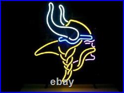 20x16 Minnesota Vikings Football Neon Sign Light Lamp Man Cave Beer Bar JY 20x16 Minnesota Vikings Football Neon Sign Light Lamp Man Cave Beer Bar JY
