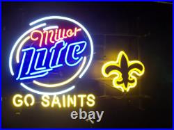 20x16 New Orleans Saints Go Saints Beer Neon Sign Lamp Light Artwork Decor QL