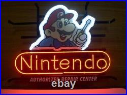 20x16 Nintendo Repair Center Neon Sign Lamp Light Visual Beer Bar Pub Gift LY