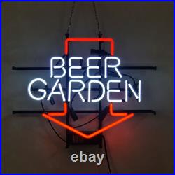 20x16Beer Garden Arrow Neon Sign Light Bar Pub Wall Hanging Nightlight Artwork