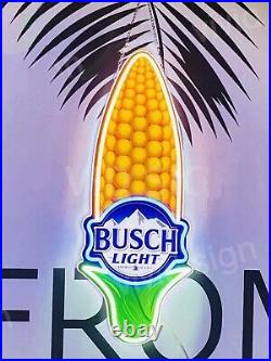 20x8 Busch Husk Ear Of Corn Cob Beer 2D LED Vivid Printing Neon Sign Light