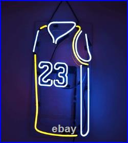 23 Jersey Basketball Court Home Neon Sign Night Light Beer Bar Pub 20X10
