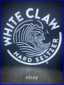 24 Inch White Claw Beer Led Faux Neon Bar Sign New In Box Htf Hard Seltzer