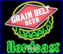 24X20 Inches Grain belt Beer nordeast REAL NEON SIGN BEER BAR PUB AD Lamp LIGHT