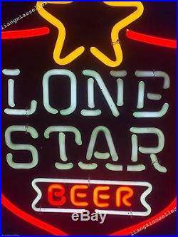 24X24 New Rare LONE STAR The National Beer of Texas NEON SIGN BEER BAR PUB LIGHT