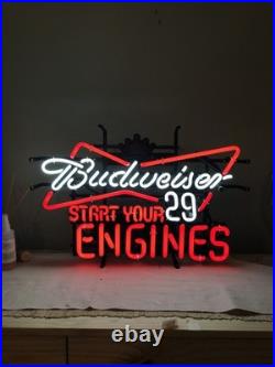 24x20 #29 Start Your Engine Beer Neon Sign Lamp Light Man Cave Artwork Gift